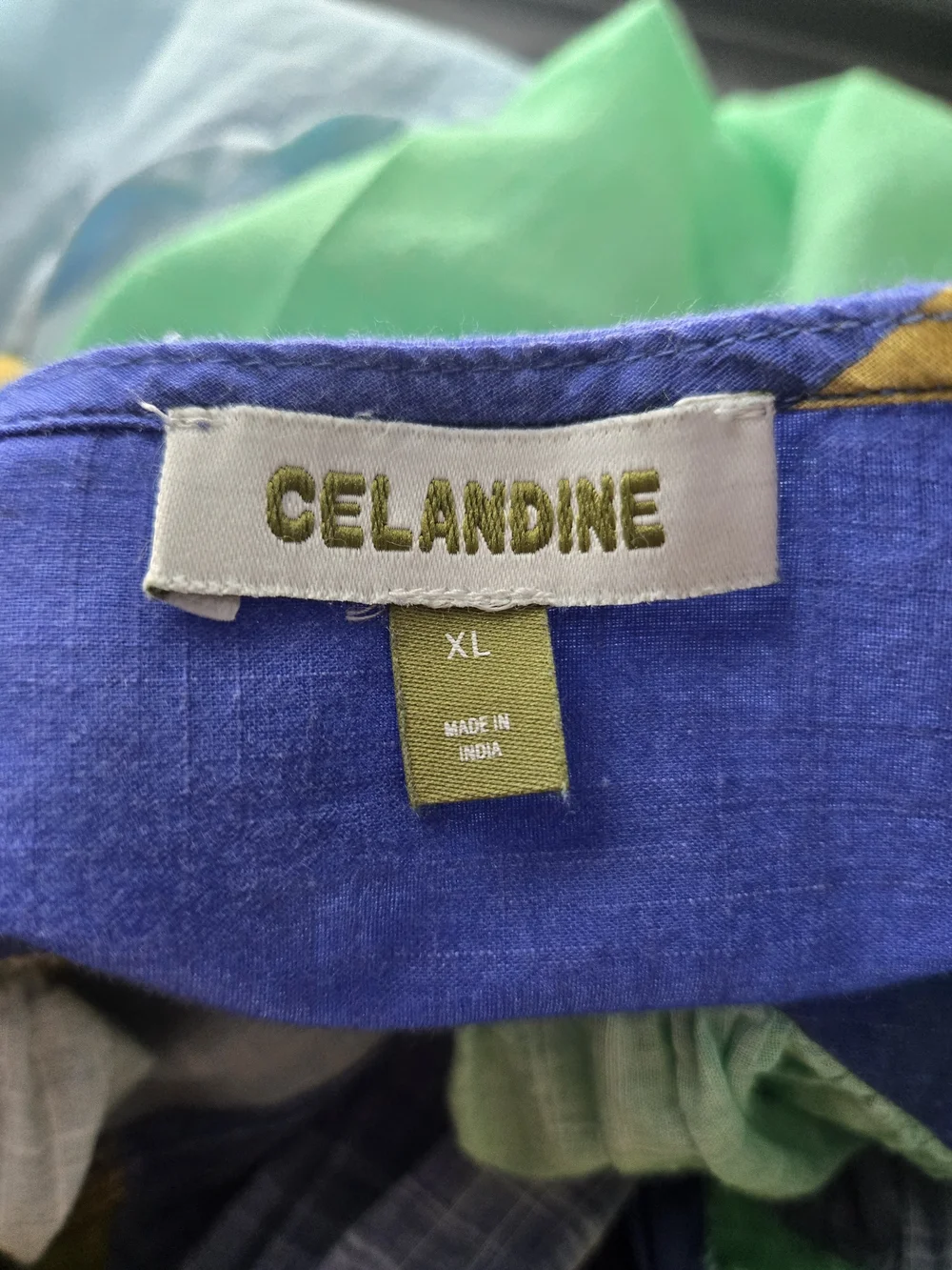 Celandine Colorblock Backless Midi Dress in Blue, Green & Yellow XL - Picture 3 of 6